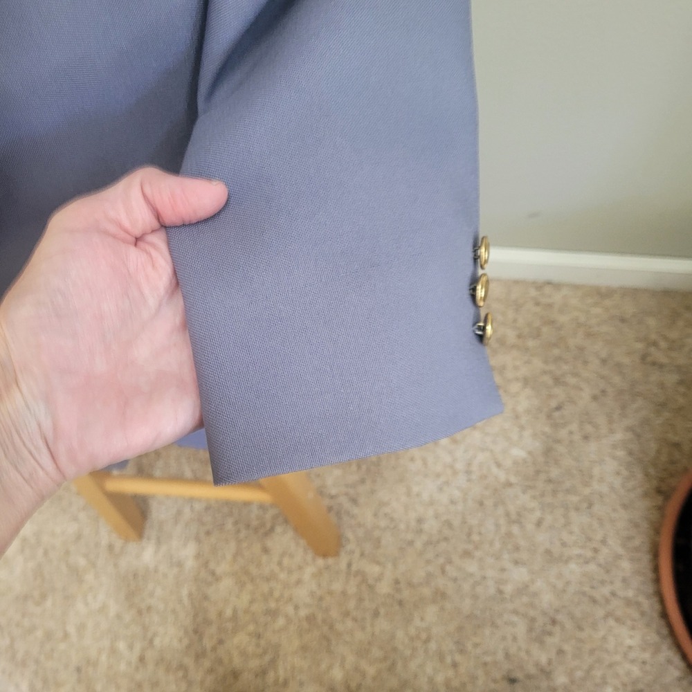 Oakton Gray Two Button Blazer Sportcoat 44R Jacket Perma Press - Picture 8 of 13